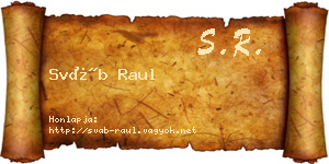 Sváb Raul névjegykártya
